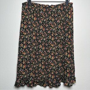 VTG y2k Susan Bristol Women Ditsy Floral Midi Skirt Medium Whymsigoth‎ Grunge